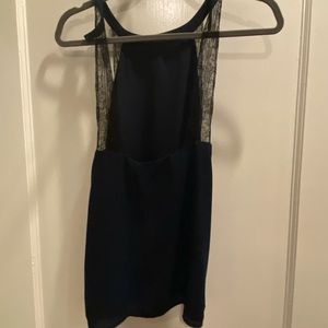 Navy Blue Tank Top with lace!